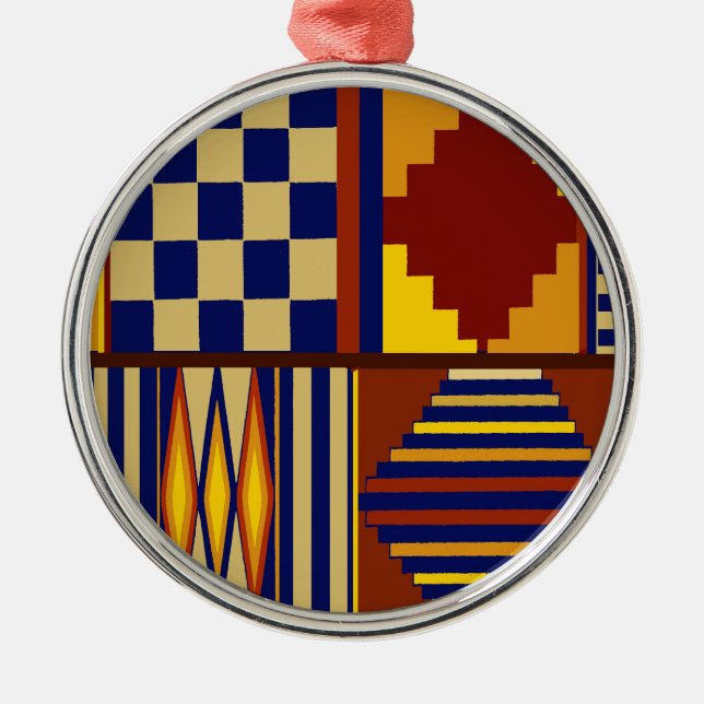 Kilim Prayer Rug design Metal Tree Decoration (Front)