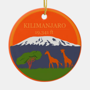 Kilimanjaro Altitude Ceramic Tree Decoration