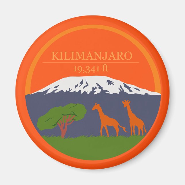 Kilimanjaro Altitude Magnet (Front)