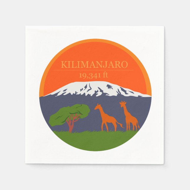 Kilimanjaro Altitude Napkin (Front)