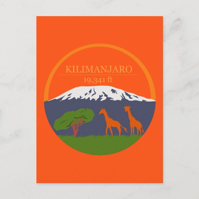Kilimanjaro Altitude Postcard (Front)