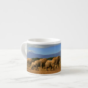 Kilimanjaro And Elephants Espresso Cup