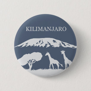 Kilimanjaro (Blue) 6 Cm Round Badge