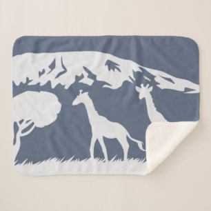 Kilimanjaro (Blue) Sherpa Blanket