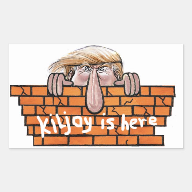 Kiljoy is here rectangular sticker (Front)
