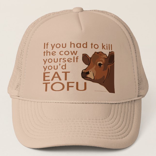 Kill the Cow - Vegan, Vegetarian Trucker Hat (Front)
