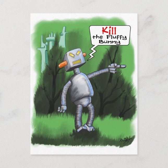 Kill the Fluffy Bunny Postcard (Front)