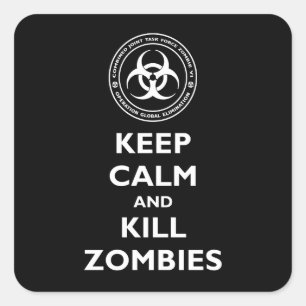 Kill Zombies Square Sticker