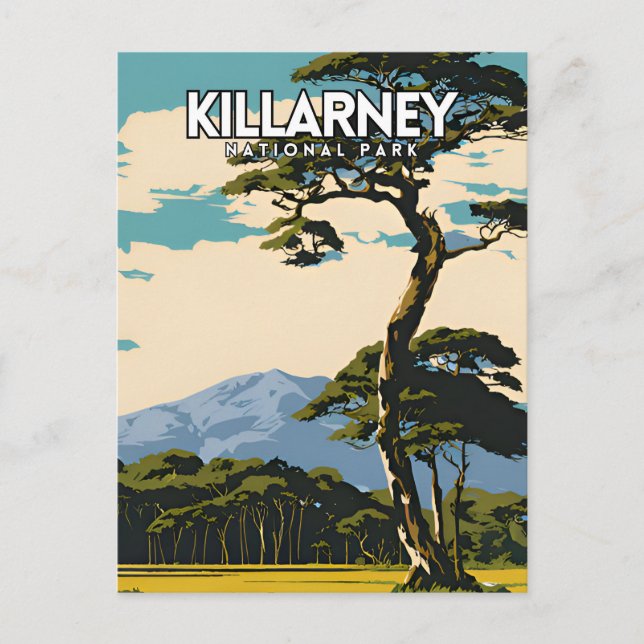 Killarney National Park Vintage Travel Poster Postcard (Front)