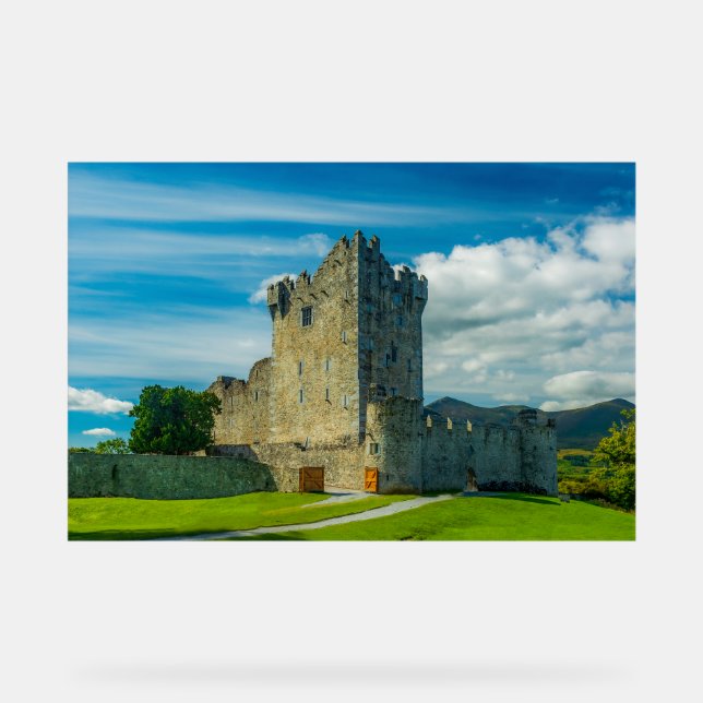 Killarney's Ancient Stronghold: Ross Castle Acrylic Sign (Front)