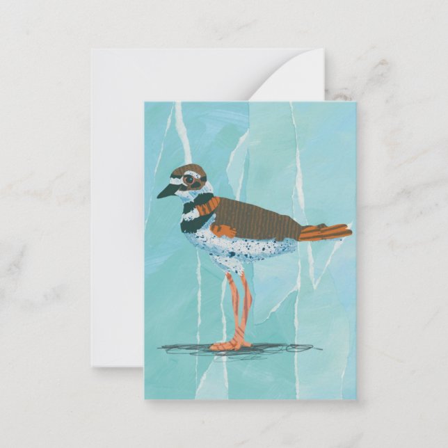Killdeer Bird Blank Notecard  (Front)