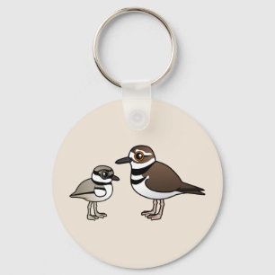 Killdeer & chick key ring