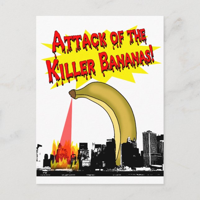Killer Bananas! Postcard (Front)