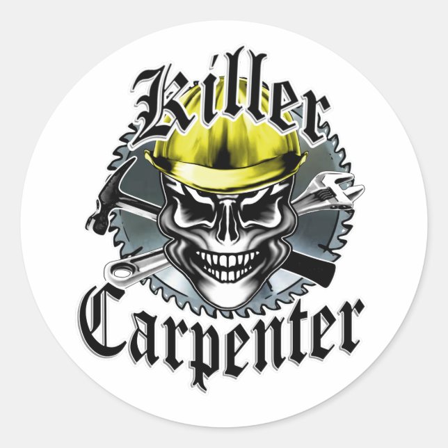 Killer Carpenter Classic Round Sticker (Front)