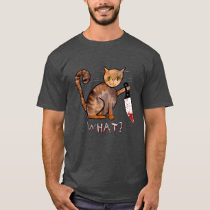 Killer Cat, Hand Painted, Cat Owner Humour  T-Shir T-Shirt