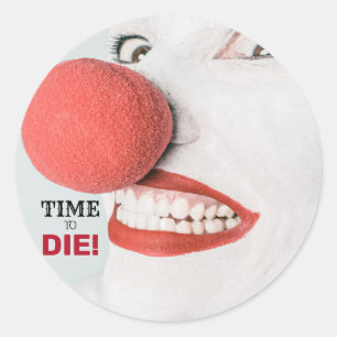 Killer Clown, Halloween Classic Round Sticker