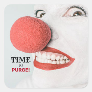 Killer Clown, Halloween Square Sticker