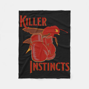 Killer Instincts Killer Bee And Boxing Gloves  Fleece Blanket