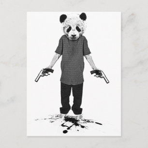 Killer panda postcard