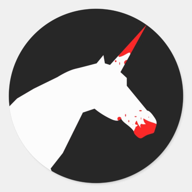 Killer Unicorns (Image Only) Classic Round Sticker (Front)