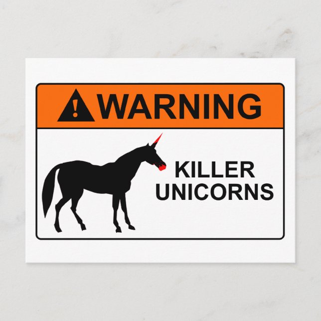 Killer Unicorns Postcard (Front)