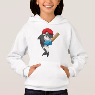 Killer whale at Cricket with Cricket bat