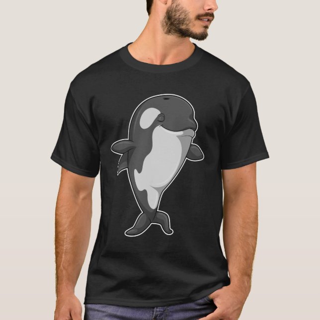 Killer whale at Yoga Fitness in Standing T-Shirt (Front)