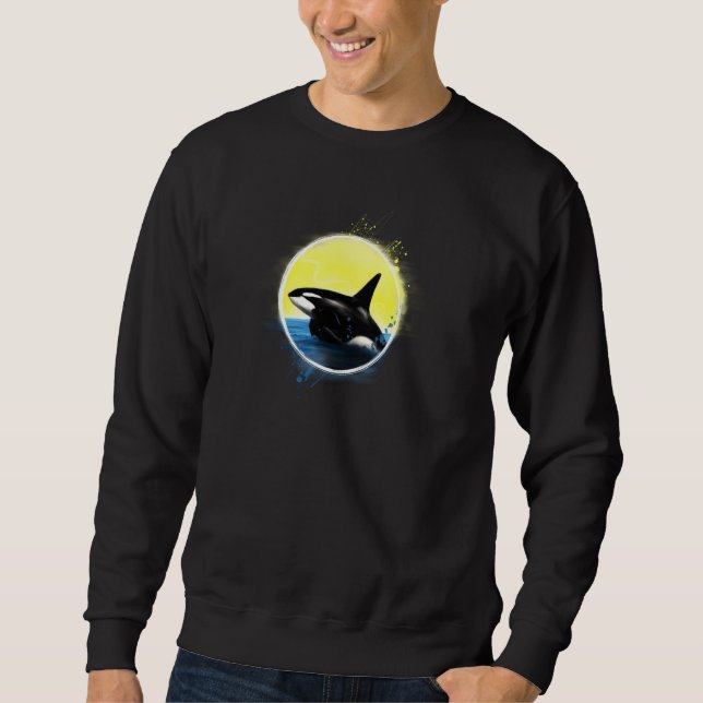 Killer Whale Beach Orca Pul Hoodie (Front)