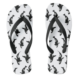 Killer Whale Black and White Jandals