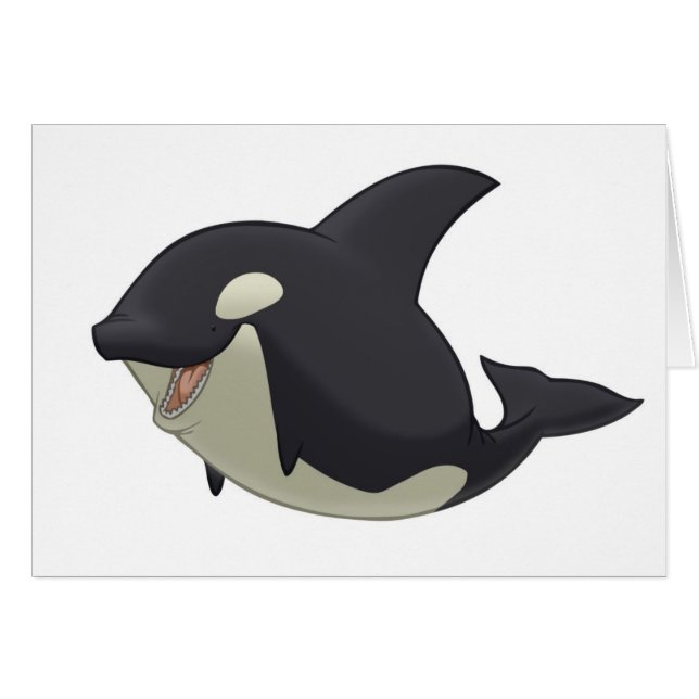 Killer Whale Card (Blank Inside) (Front Horizontal)