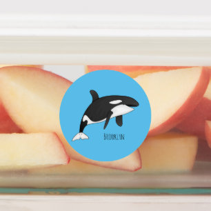 Killer whale cartoon illustration 