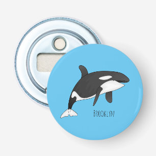 Killer whale cartoon illustration bottle opener