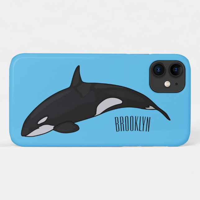 Killer whale cartoon illustration Case-Mate iPhone case (Back (Horizontal))