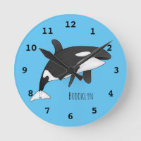 Killer whale cartoon illustration