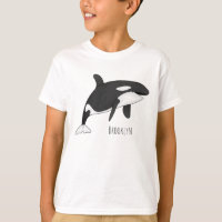 Killer whale cartoon illustration