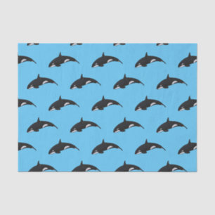 Killer whale cartoon illustration tissue paper