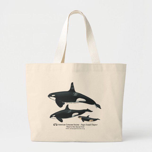 Killer Whale Family Beach Bag (Front)