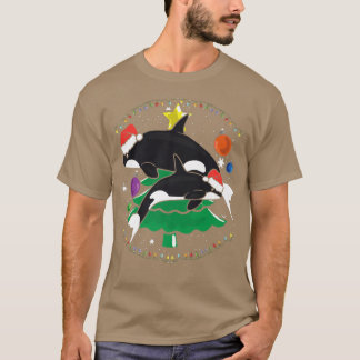 Killer Whale Family Christmas Tree Ornament  T-Shirt