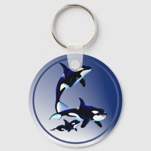 Killer Whale Family Keychains