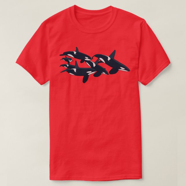Killer Whale Group T-Shirt (Design Front)