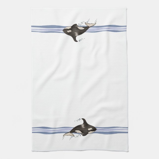 Killer Whale - Kitchen Towel (Vertical)