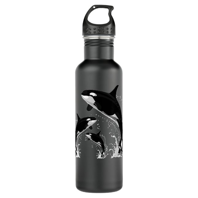 Killer Whale Ocean Animal Lover Orca 710 Ml Water Bottle (Front)