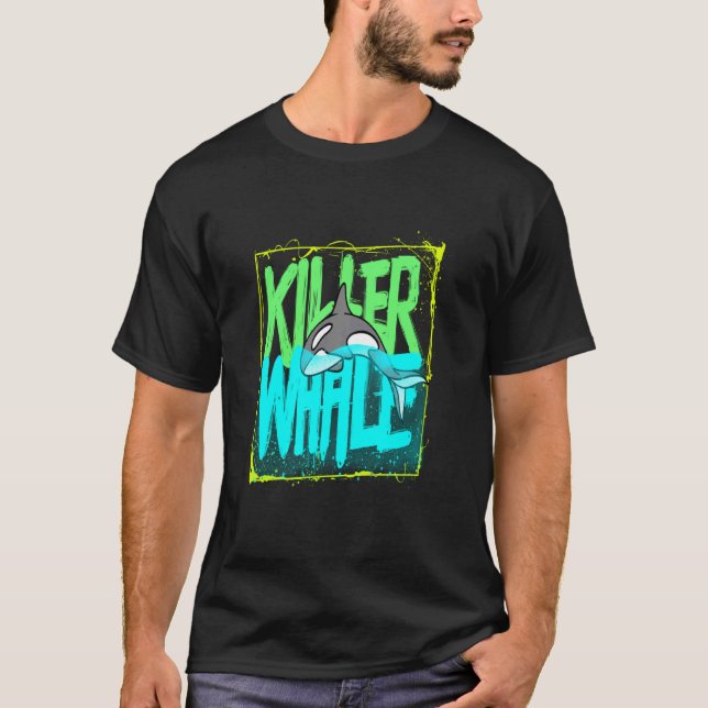 Killer Whale Ocean Orcas Long Sleeve T-Shirt (Front)