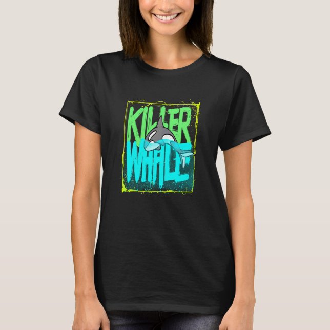Killer Whale Ocean Orcas Swea T-Shirt (Front)