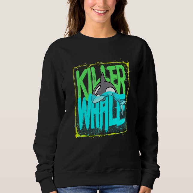Killer Whale Ocean Orcas Sweatshirt (Front)