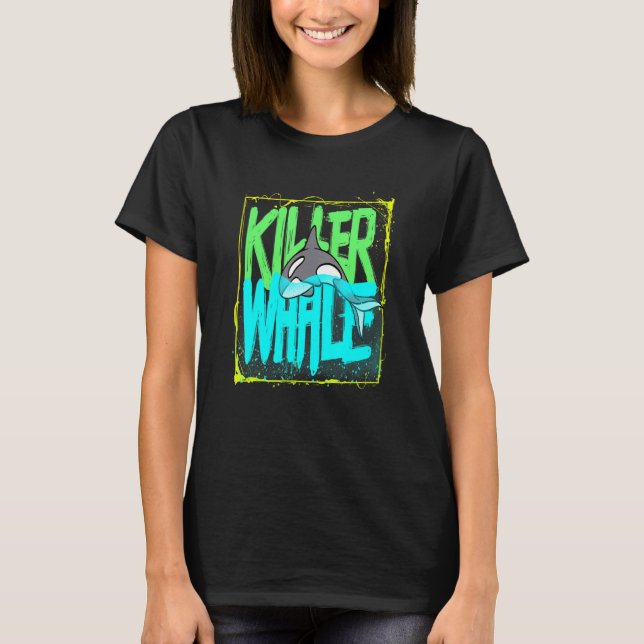 Killer Whale Ocean Orcas T-Shirt (Front)