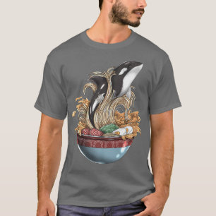 Killer Whale Orca Ramen Noodle Japanese Harajuku F T-Shirt