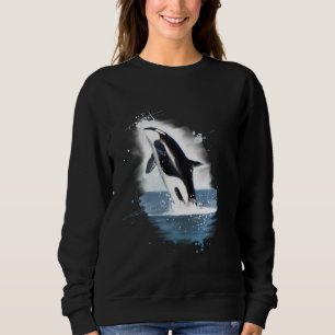 Killer Whale Orcas Sea Life Long Sleeve Sweatshirt