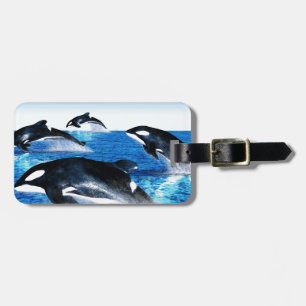 Killer Whale Pod Luggage Tag