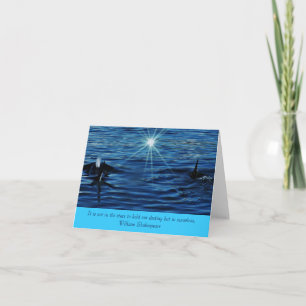 Killer Whale Starlight Sea inspirational greeting  Card